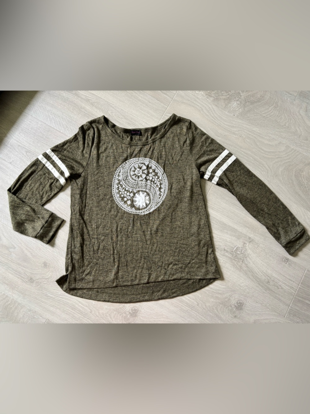 Olive Green Yin Yang Top